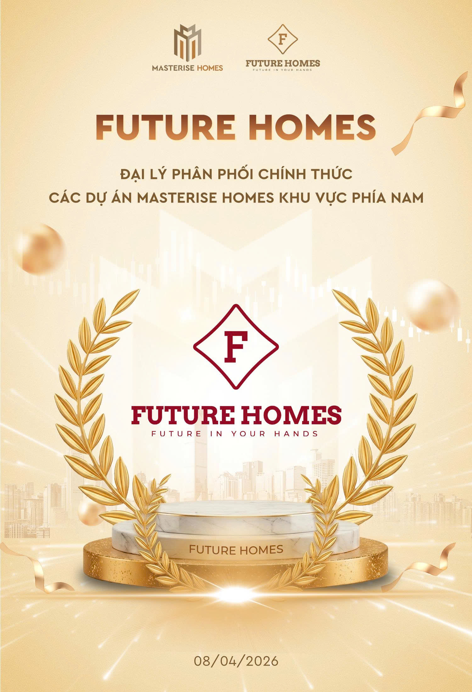 FUTURE HOMES CHÍNH THỨC TRỞ THÀNH ĐẠI LÝ PHÂN PHỐI DỰ ÁN MASTERISE HOMES KHU VỰC PHÍA NAM